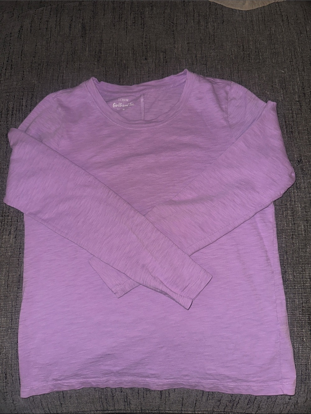 J. Crew Lavender Girlfriend Tee Crewneck - Picture 3 of 5